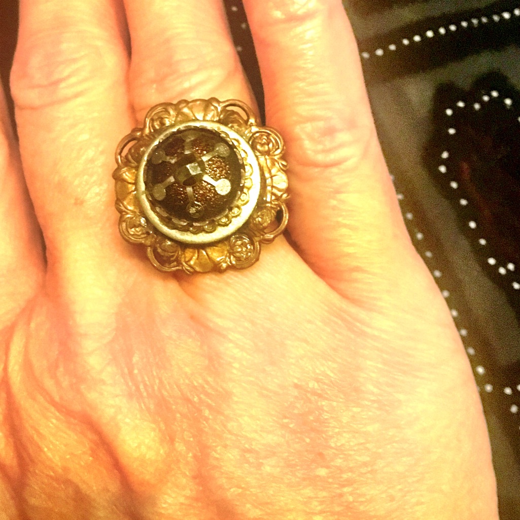 Antique Button Ring.